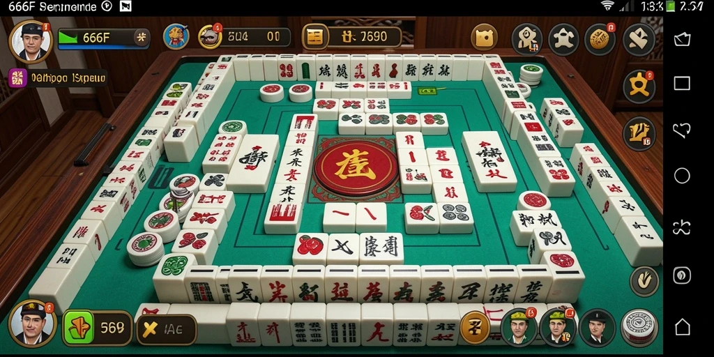 Screenshot gameplay seru dari game Mahjong 666F.