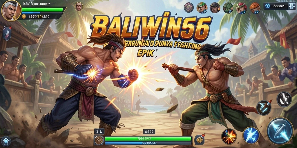 Tampilan seru dari arena pertarungan dalam BALIWIN66.