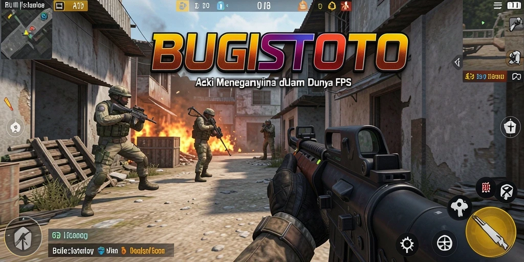 Tampilan gameplay seru dalam BUGISTOTO dengan aksi FPS yang mendebarkan.