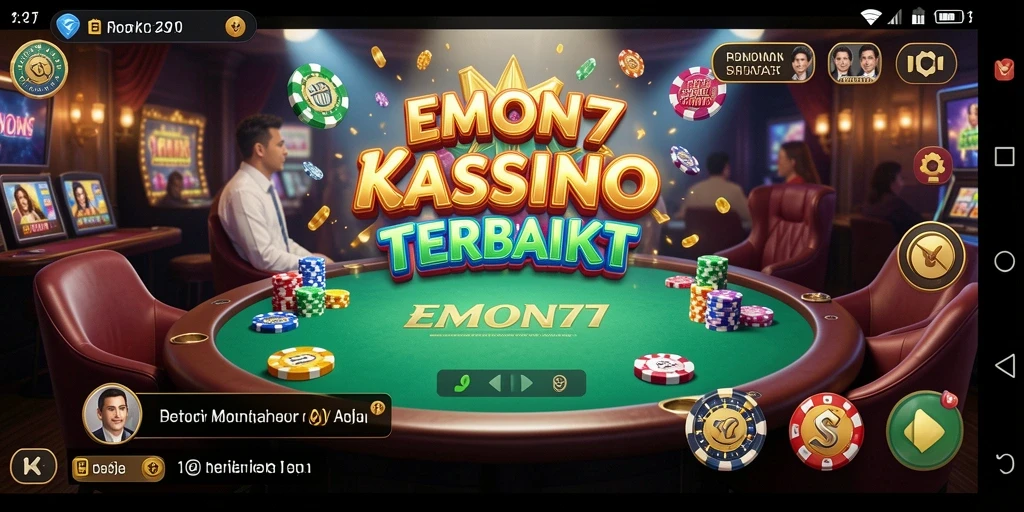 Tampilan menarik dari gameplay Kasino di EMON77.