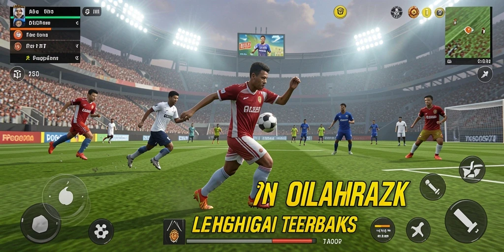 Tangkapan layar gameplay EOS77 yang menampilkan aksi olahraga yang mendebarkan.