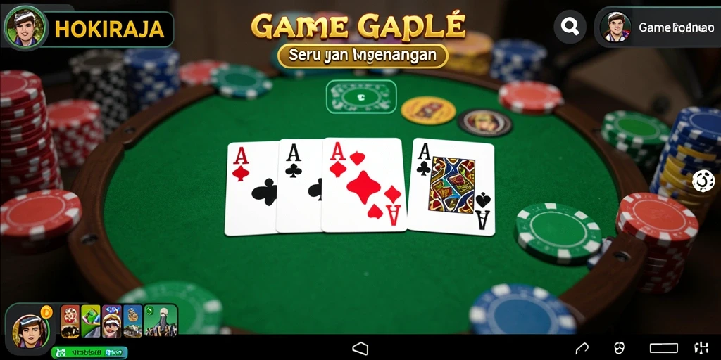 Tampilan gameplay HOKIRAJA yang seru dengan pemain bersaing.