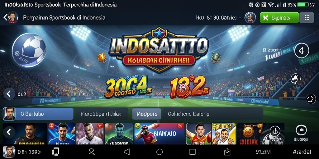 Tampilan gameplay Sportsbook yang menarik di INDOSATTOTO.