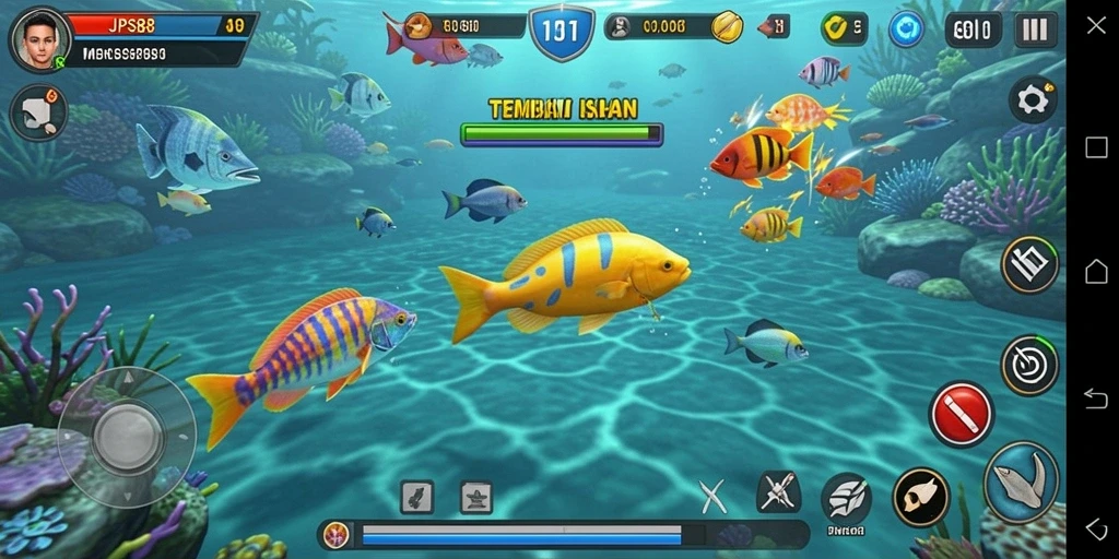 Screenshot utama JPS88 menampilkan keseruan gameplay Tembak Ikan.