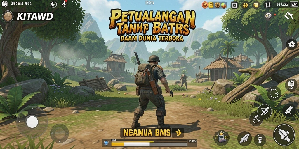 Tangkapan layar menampilkan gameplay KITAWD dengan petualangan terbuka.