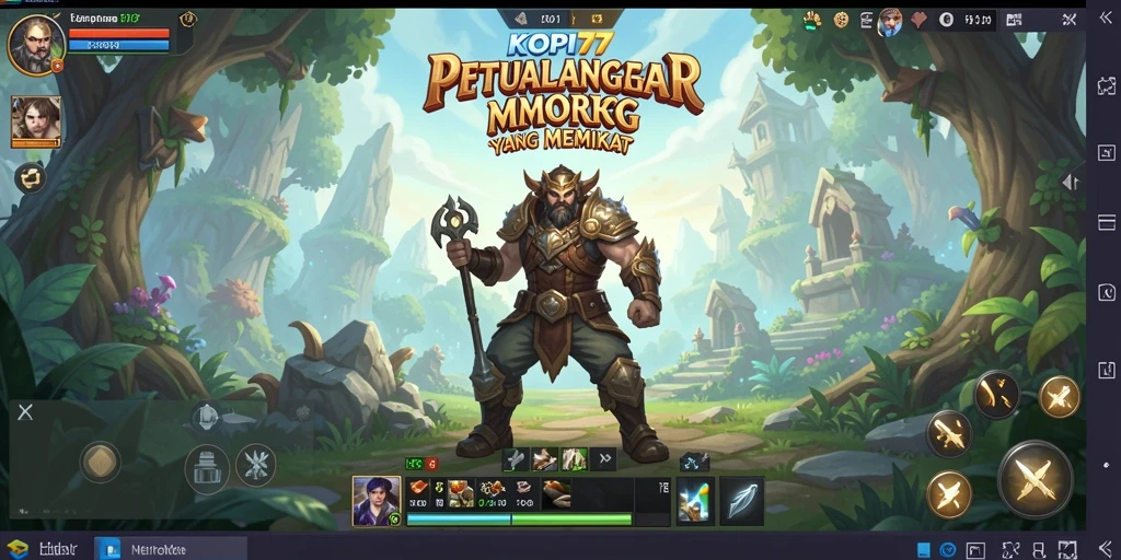 Gameplay seru KOPI77 yang menampilkan aksi pertempuran heroik.