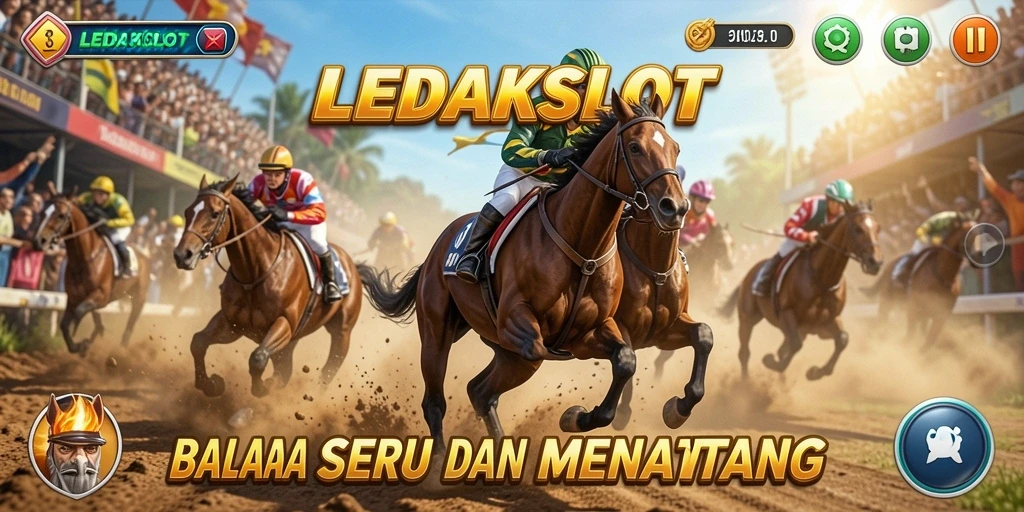 Tampilan gameplay balapan yang mendebarkan di LEDAKSLOT.