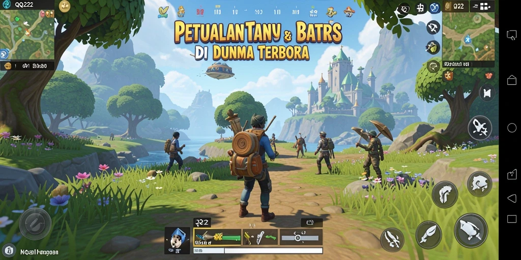Screenshot utama QQ222 menampilkan gameplay yang mendalam dengan dunia terbuka.