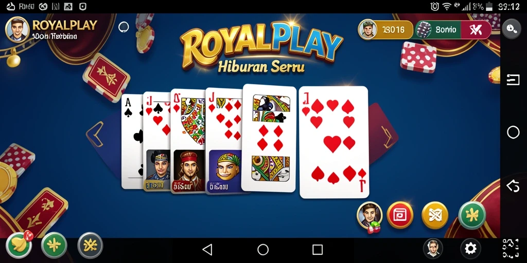 Screenshot gameplay ROYALPLAY menampilkan aksi seru bermain Domino.