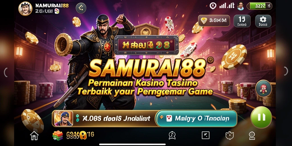 Tampilan menarik gameplay SAMURAI88 dengan suasana Kasino yang nyata.