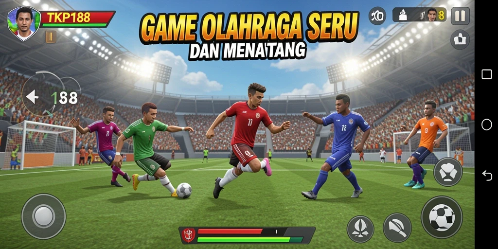 Screenshot gameplay TKP188 yang menampilkan aksi olahraga seru.